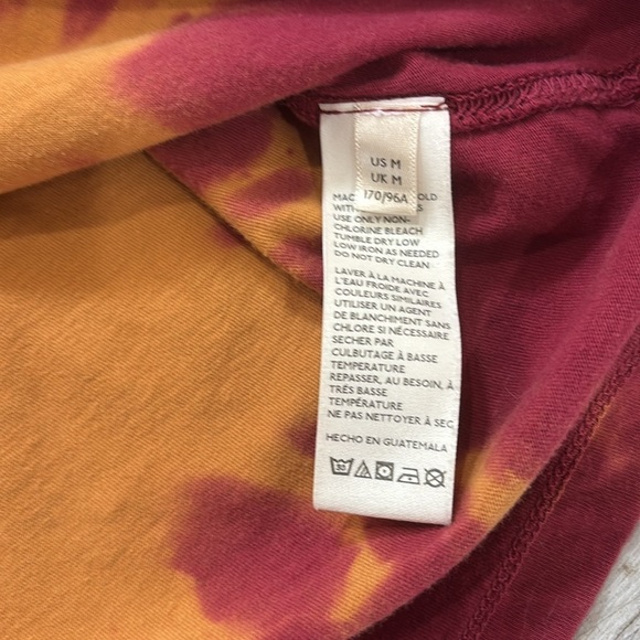 We the Free People Tie Dye Mock neck Shirt Sz M - Picture 6 of 7